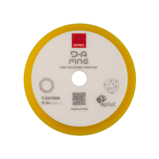 Фото Rupes диск полировальный поролоновый диск 130/150 мм, средней жесткости желтый