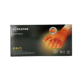 Фото Mercator перчатки нитриловые XL оранжевые (50 шт)