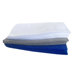 Фото Салфетка из микрофибры 40х35см 250 г/м2 (белые,серые,синие) (12 шт/уп)
