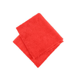 Фото A302 Microfibre Cloth Red  MFT-400-RD красная микрофибра двухсторонняя без краев 400 г/м2 40x40 см